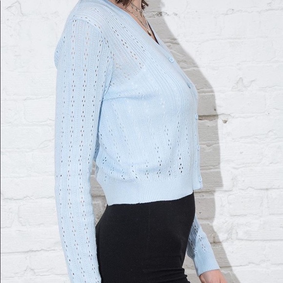 Brandy Melville Blue Eyelet Shannon Sweater - Picture 3 of 3